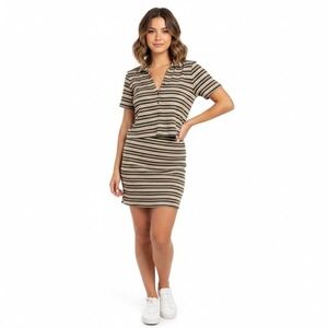 Y2K No Boundaries 2-Piece Set Striped Ribbed Polo Crop Top &‎ Mini Skirt XXL 19